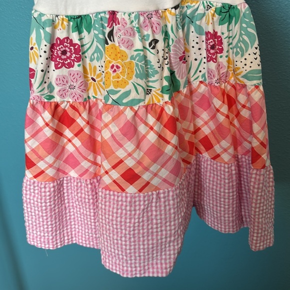 Bonnie Baby formal toddlers dress with bow and variety print - Picture 3 of 8